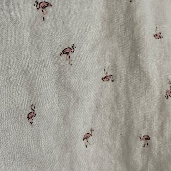 Saks Fifth Avenue White Linen Button Down Shirt - Picture 3 of 5